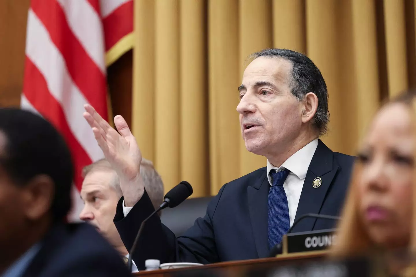 Raskin questioned the DOJ's motives in redacting many of the names in the Epstein files (Alex Wroblewski / AFP via Getty Images)