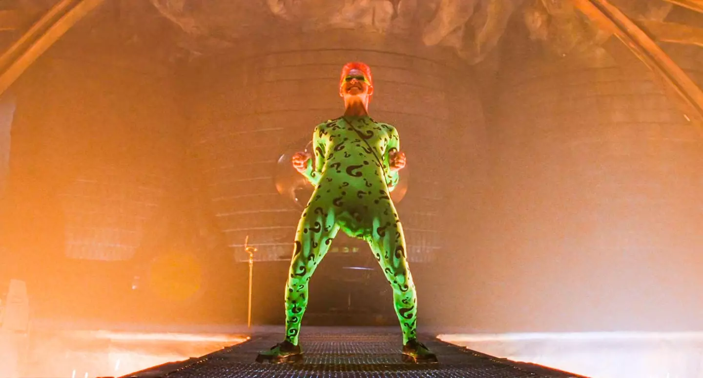 Jim Carrey as The Riddler.