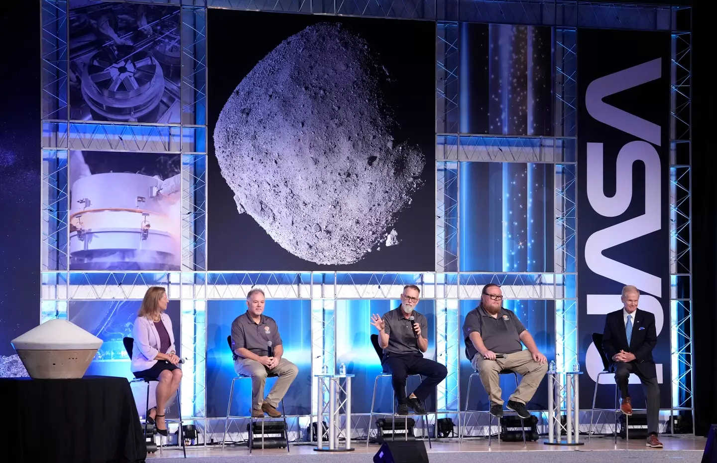 The rocks and dust were collected from asteroid Bennu.