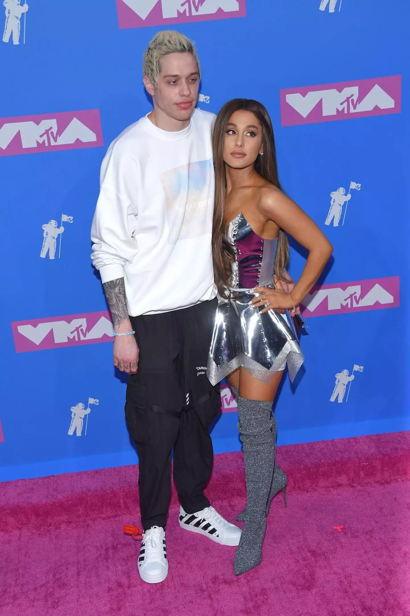 Pete Davidson and Ariana Grande pictured in 2018.