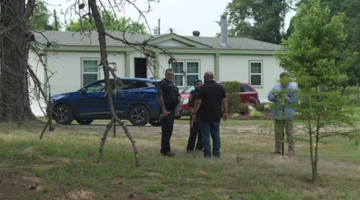 Officials surrounded the teen's family home.