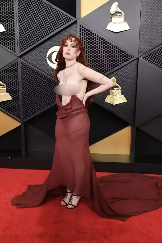 Chappell Roan debuted a very risqué dress at the Grammys (Amy Sussman/Getty Images)