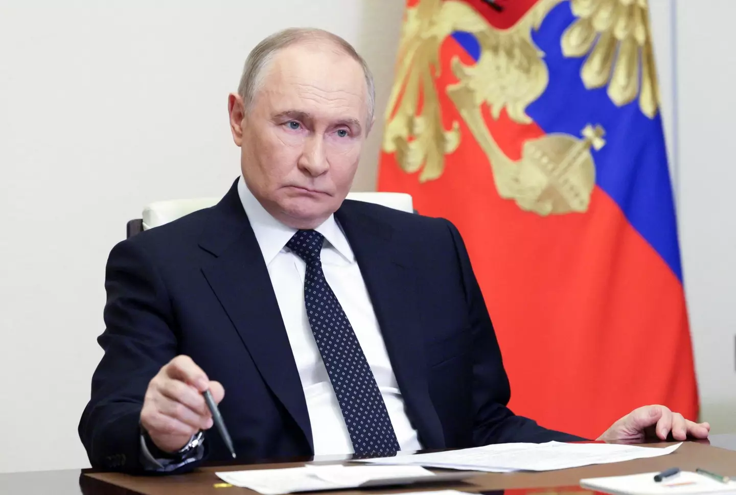 The Kremlin argued the root causes of the conflict must be addressed before the war can come to an end (GAVRIIL GRIGOROV/POOL/AFP via Getty Images)