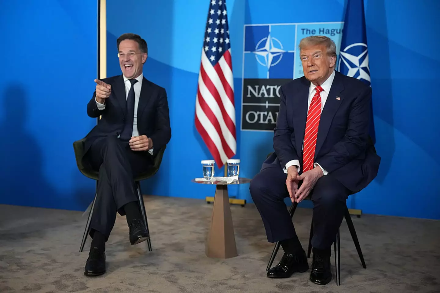 Mark Rutte has clarified his 'daddy' comments about Trump (Andrew Harnik/Getty Images)