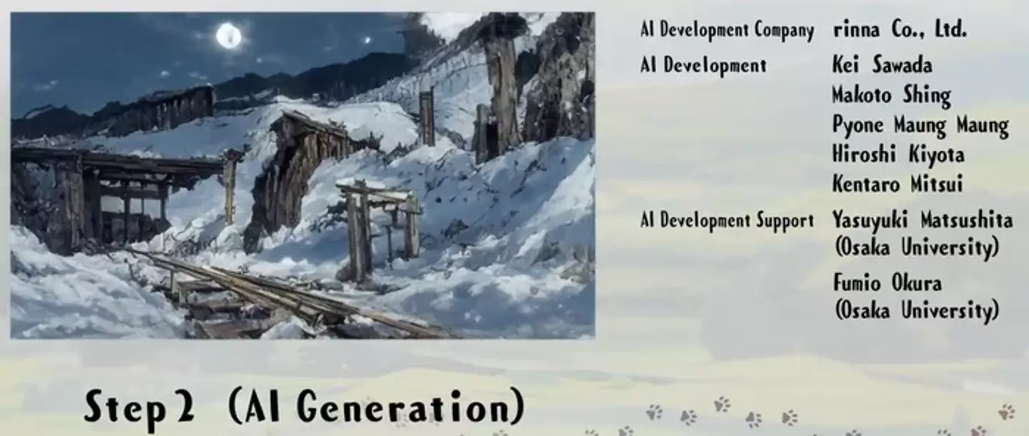 AI then generates an image off the hand-drawn one.