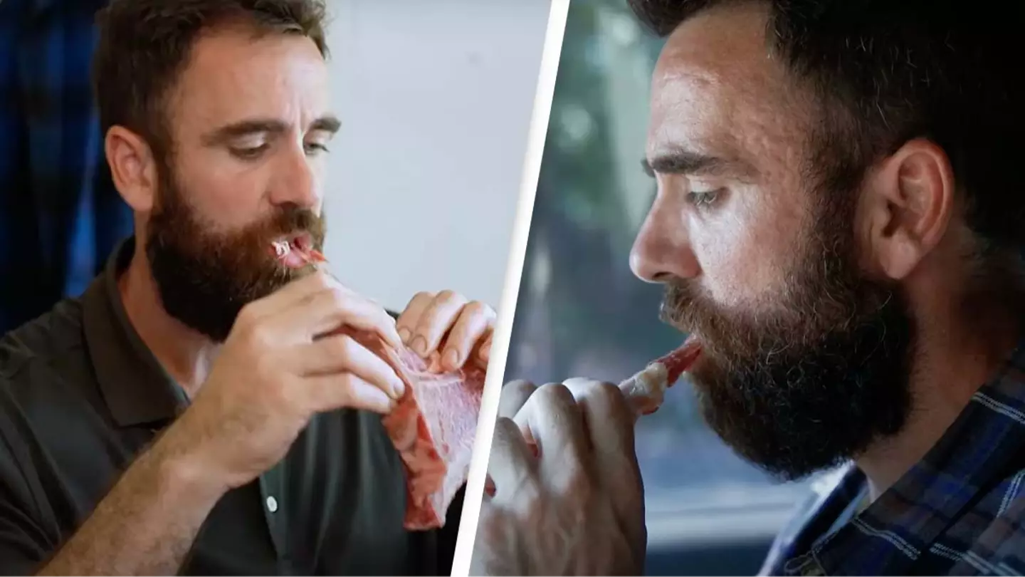 People raging over man addicted to eating raw meat's reaction to doctor's advice