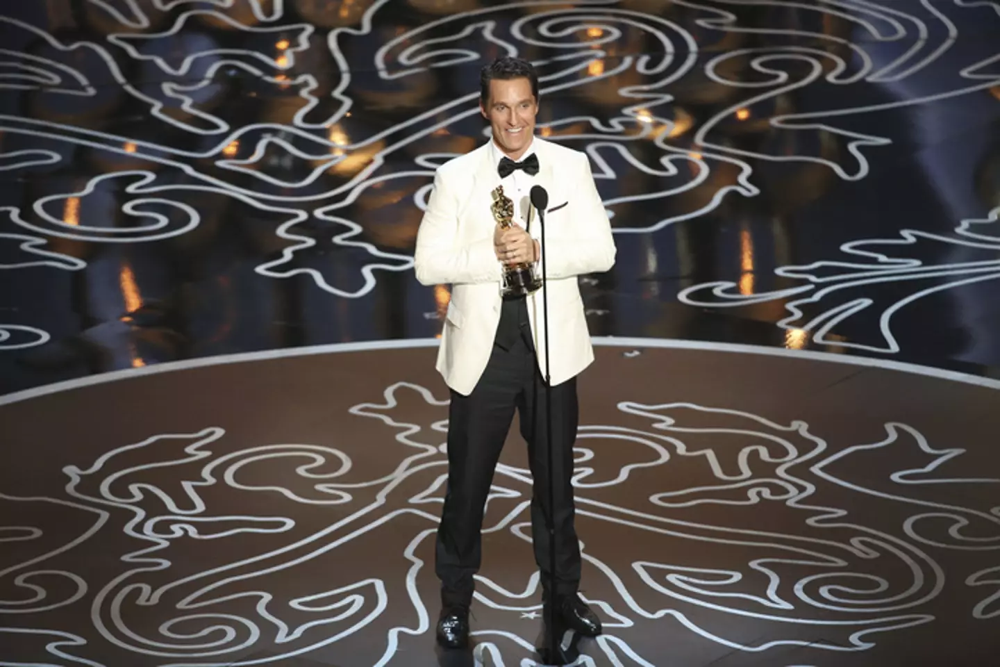 Matthew McConaughey pictured collecting his Best Actor Oscar (Adam Taylor/Disney General Entertainment Content via Getty Images)