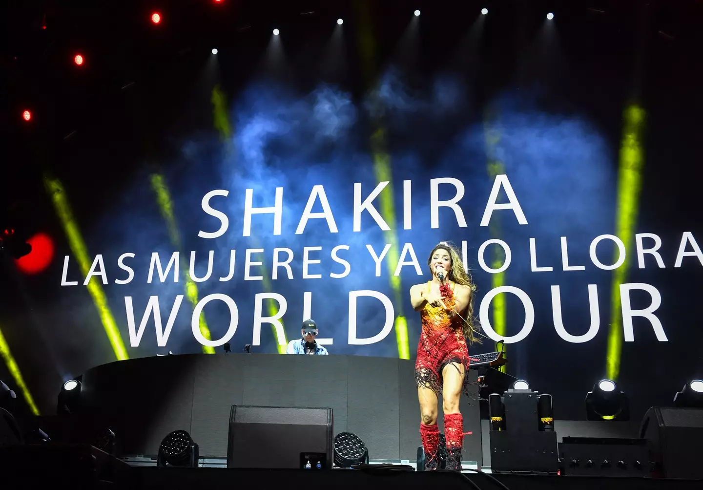 Shakira announced her latest world tour during her Coachella appearance. (VALERIE MACON/AFP via Getty Images) 
