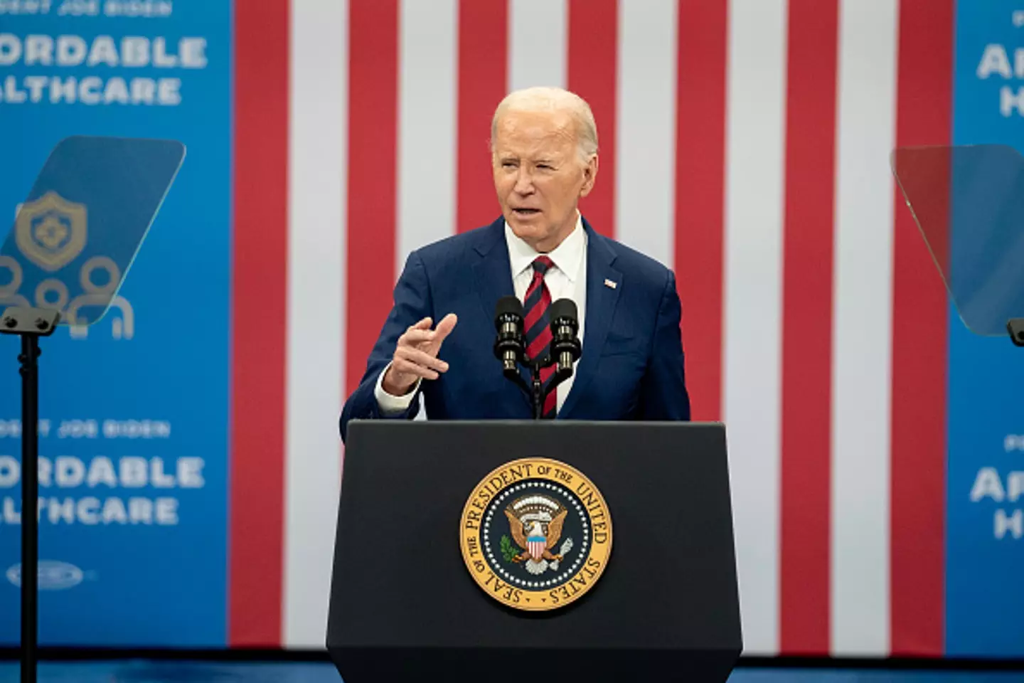 There were calls for Biden to take part in primary debates earlier this year.