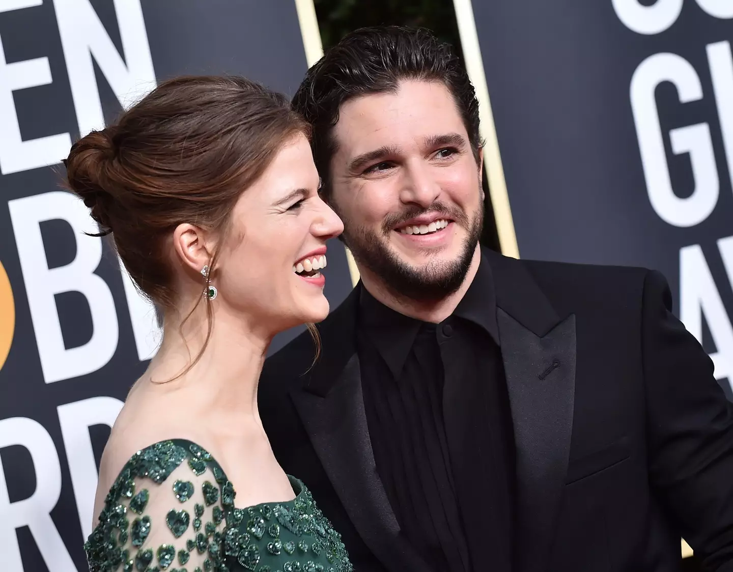 Kit Harington and Rose Leslie at the 2020 Golden Globes.