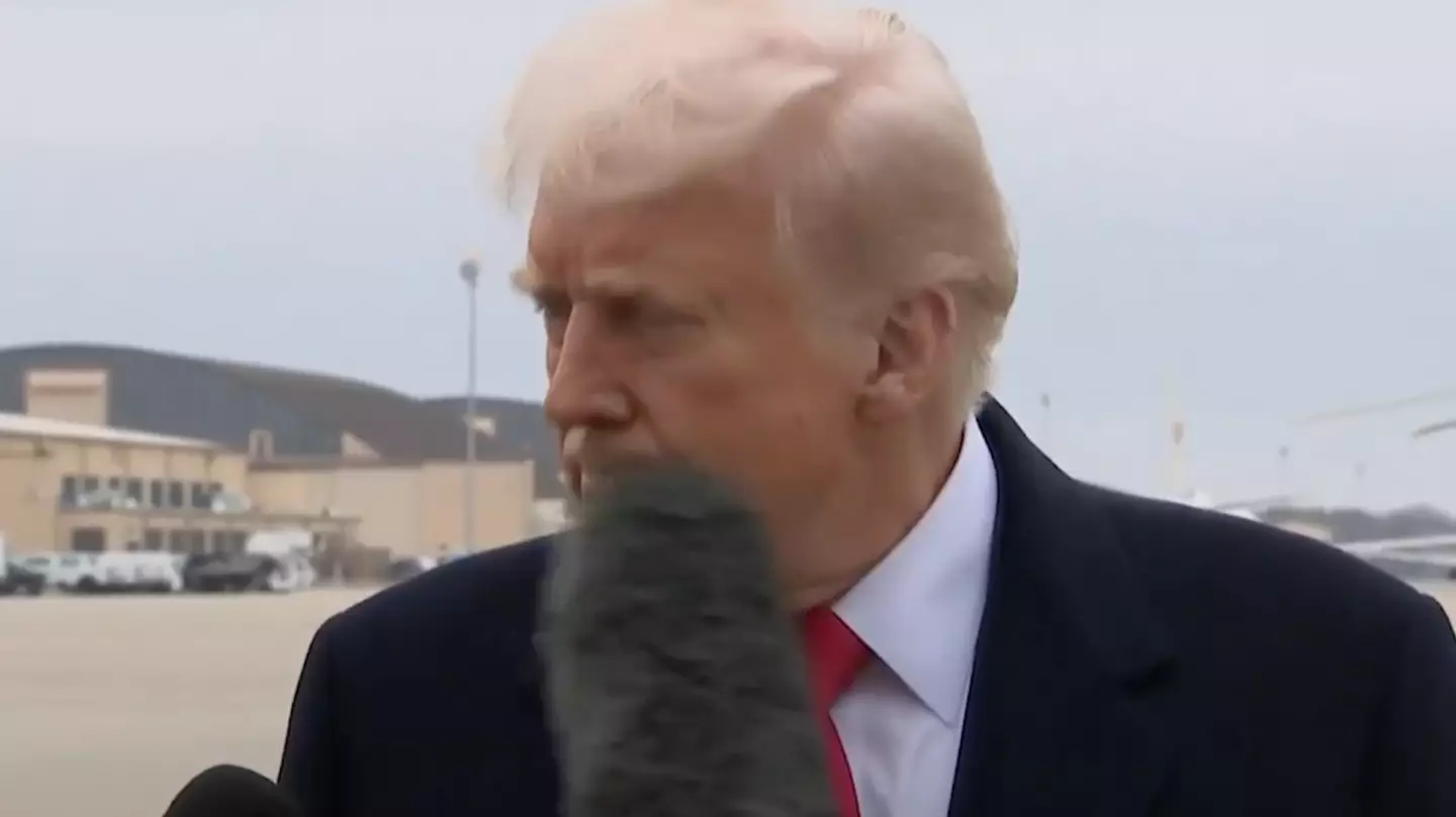 People shocked after Donald Trump gets hit in the face by reporter with boom mic live on tv
