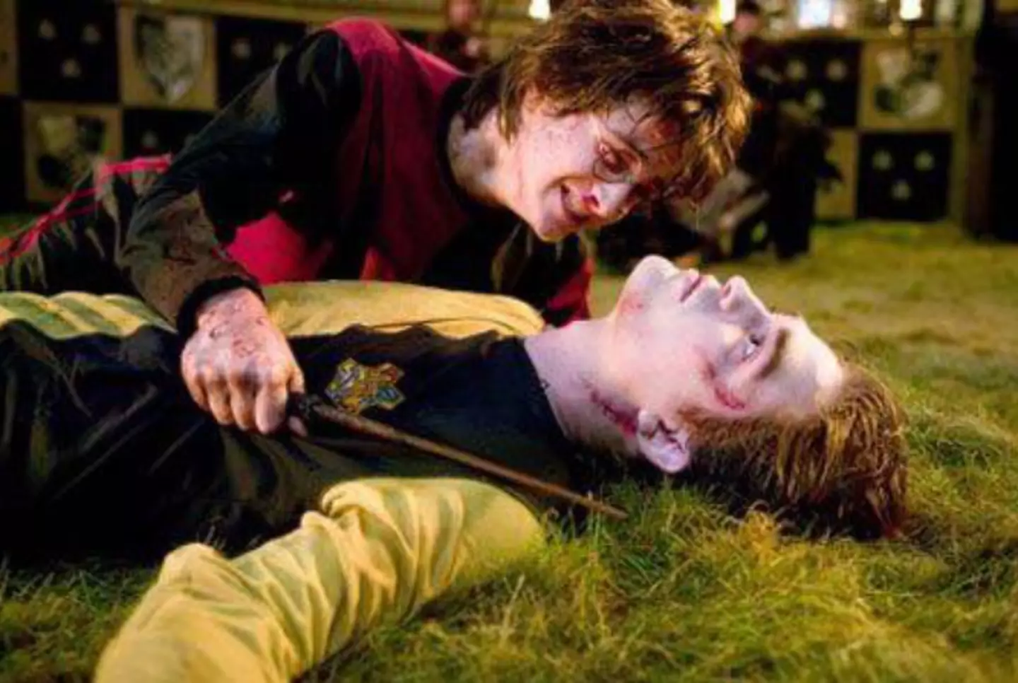 Daniel Radcliffe and Robert Pattinson in Goblet of Fire (Warner Bros.)