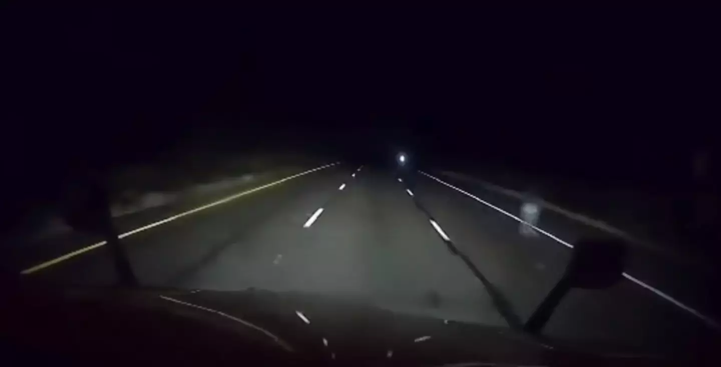 The ghost was seen on a Phoenix highway in the early hours of the morning (FOX/William Church)