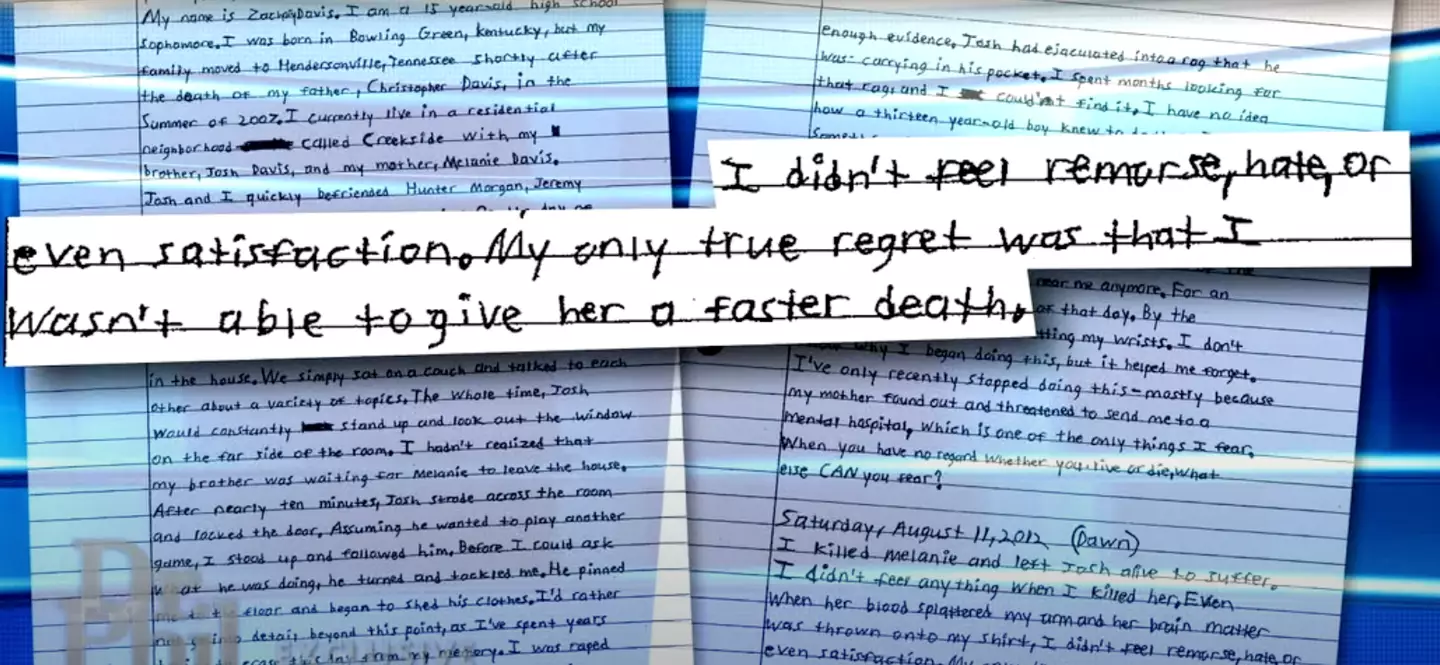 Extracts from the teenager's diary were read.