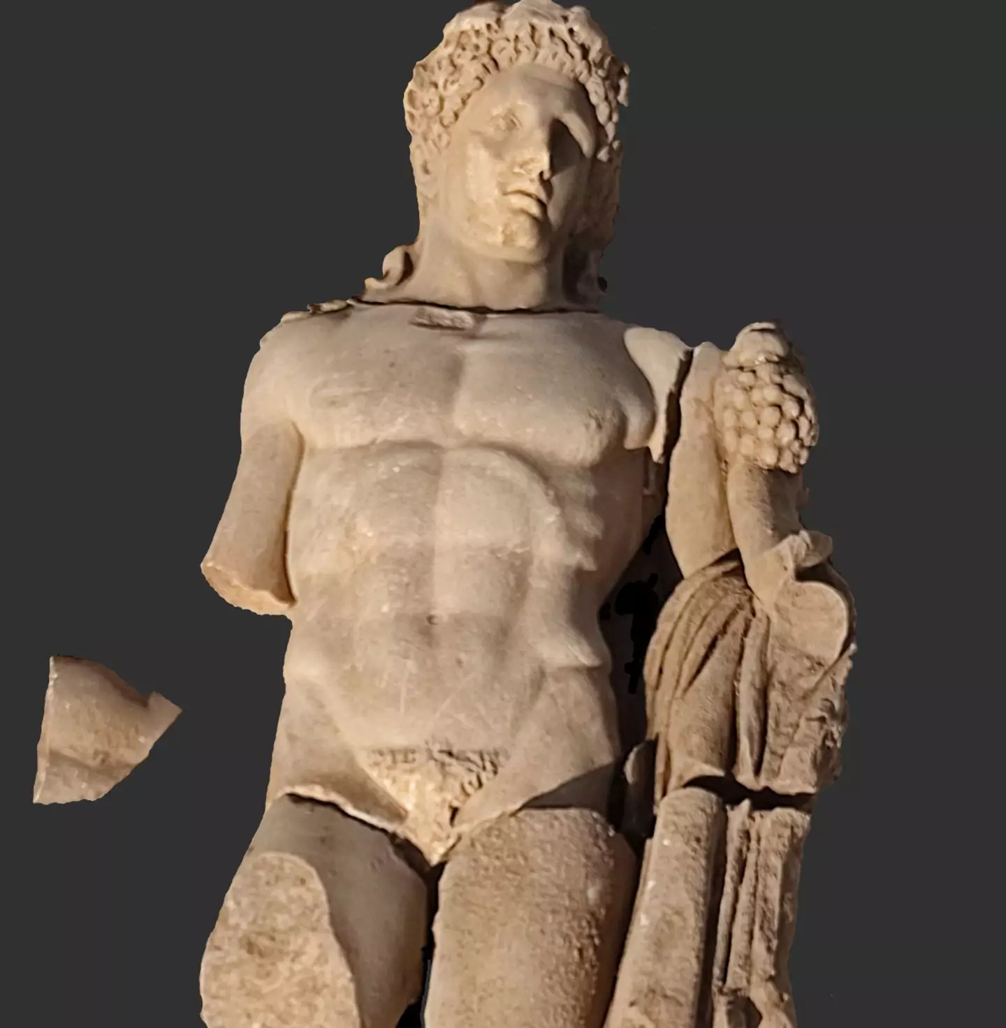 A statue of Hercules believed to be around 2,000 years old was found near ruins dating back to the 8th or 9th century. Twitter/@cultureGR