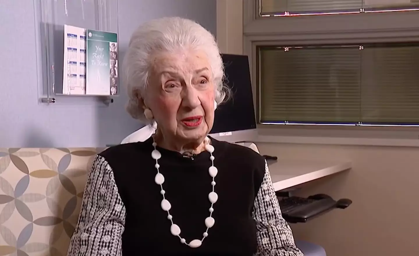 Layne Horwich has beaten cancer after being diagnosed with the disease when she was 100 years old (NBC Chicago)