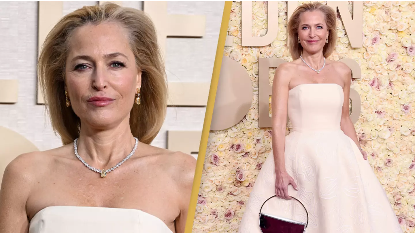 People shocked by x-rated detail after zooming in on Gillian Anderson's dress