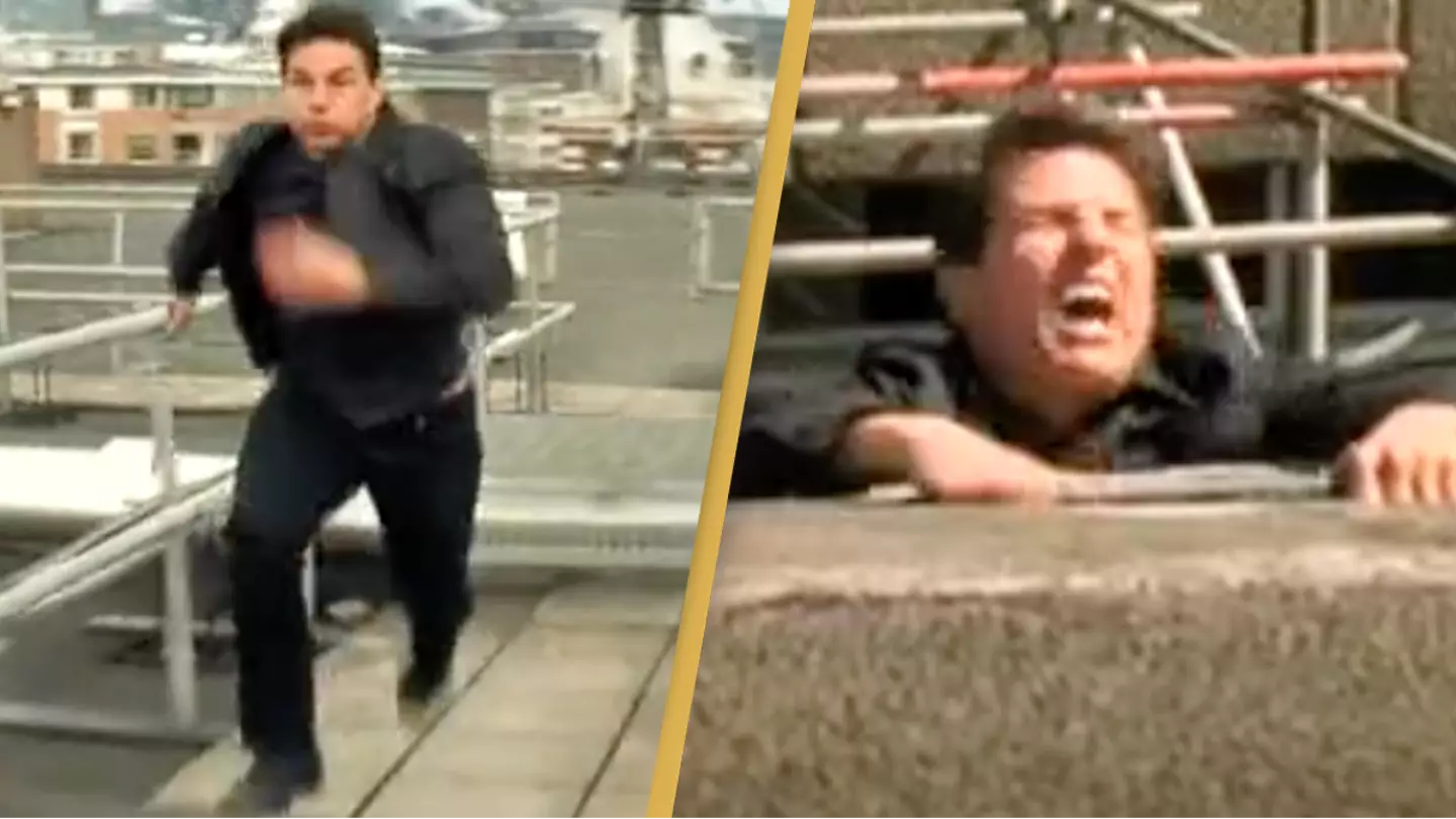 Clip shows shocking moment Tom Cruise breaks his ankle filming stunt but carries on anyway