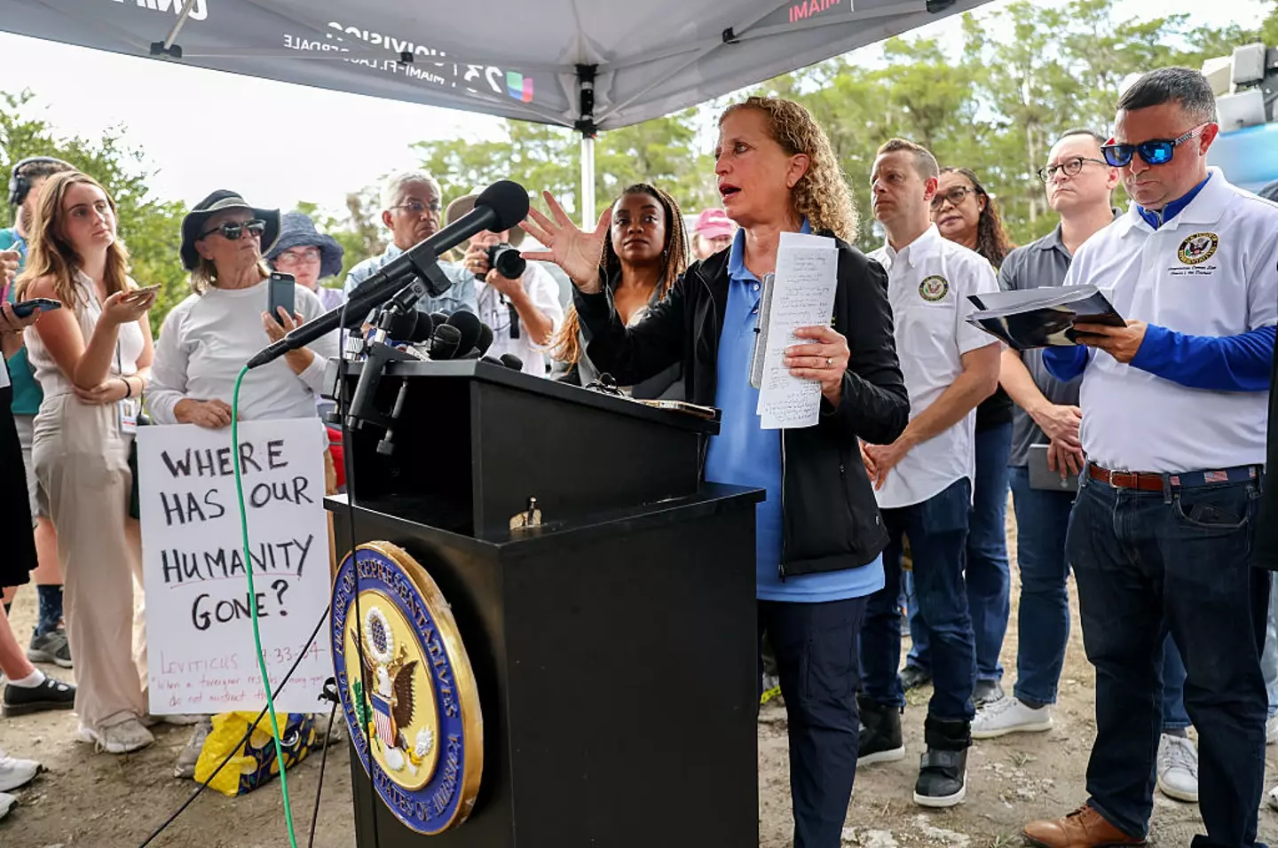 Rep. Debbie Wasserman Schultz described it as an 'internment camp' (Joe Raedle/Getty Images)