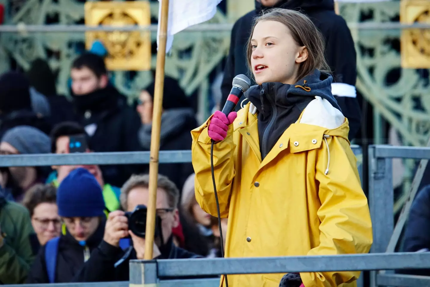 Greta Thunberg at the Fridays For Future event in Turin. Turin, Italy, 2019.
