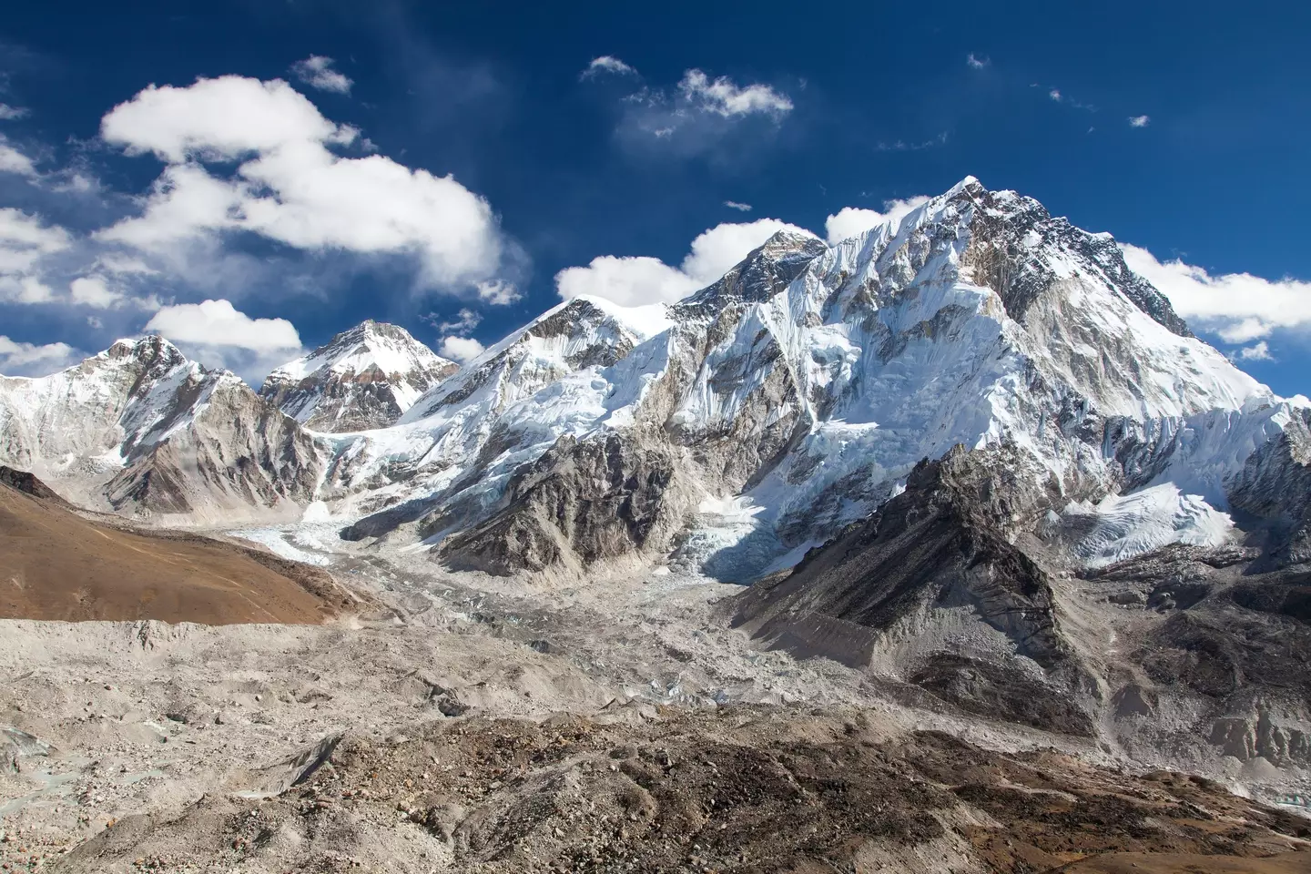 The glittering peak of Mount Everest.