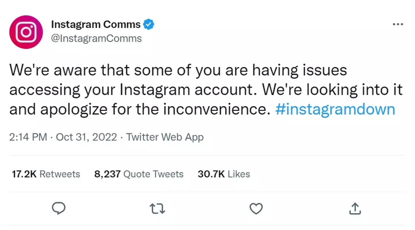 Instagram posted on Twitter and promised to look into people's accounts getting suspended.