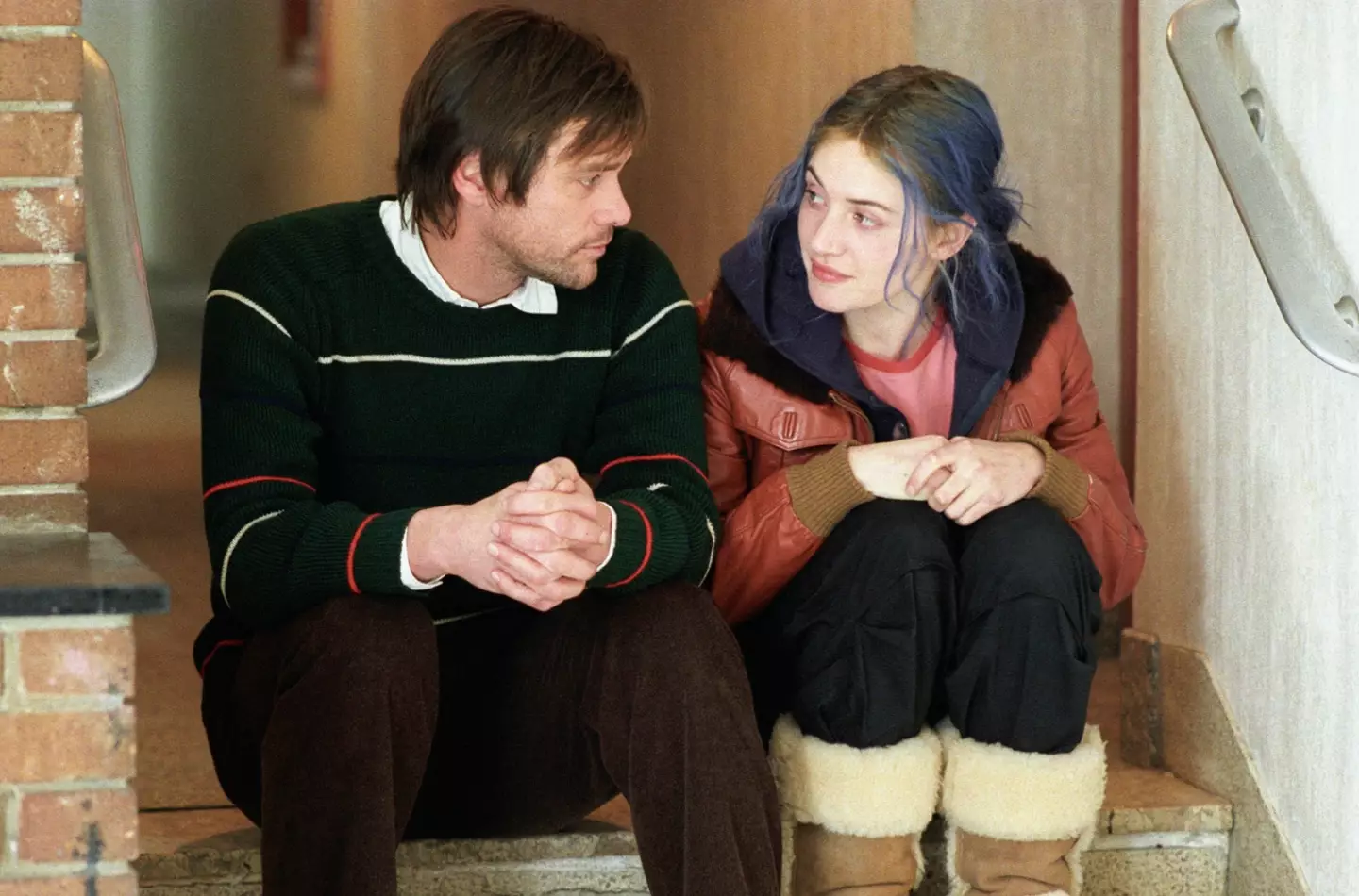 Jim Carrey and Kate Winslet in Eternal Sunshine of the Spotless Mind (2004).