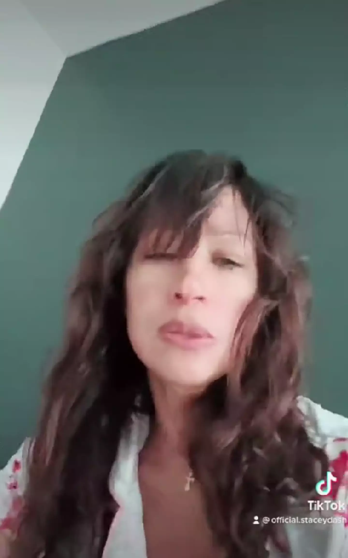 Stacey Dash uploaded the emotional video to her Instagram and TikTok page.