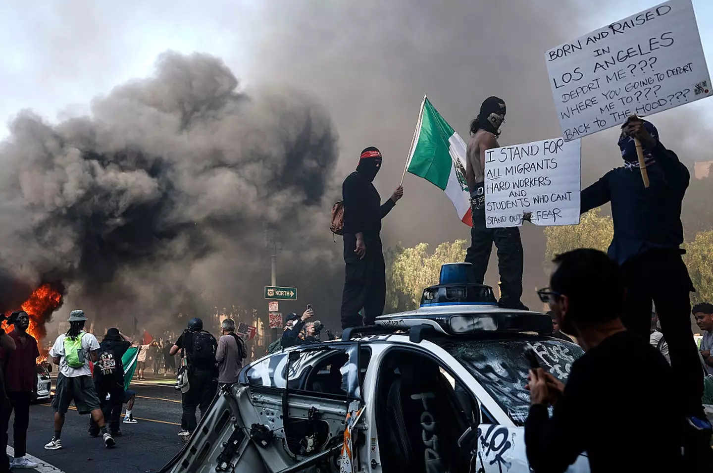 Unrest has sparked out in LA in response to immigration enforcement crackdowns (Mario Tama/Getty Images)