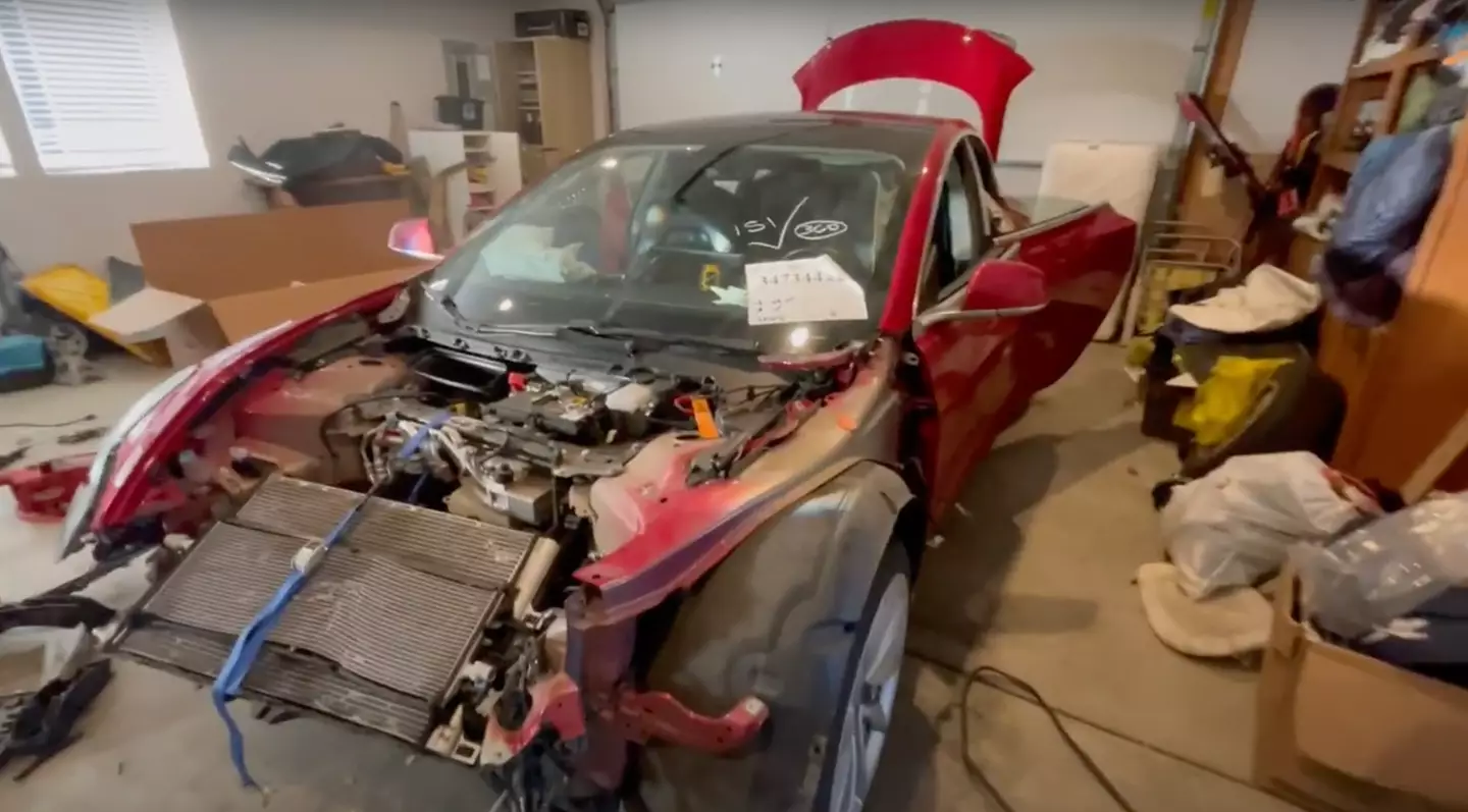 The 2018 Tesla Model 3 was restored to its former glory by an 18-year-old (YouTube/WinstonsGarage)