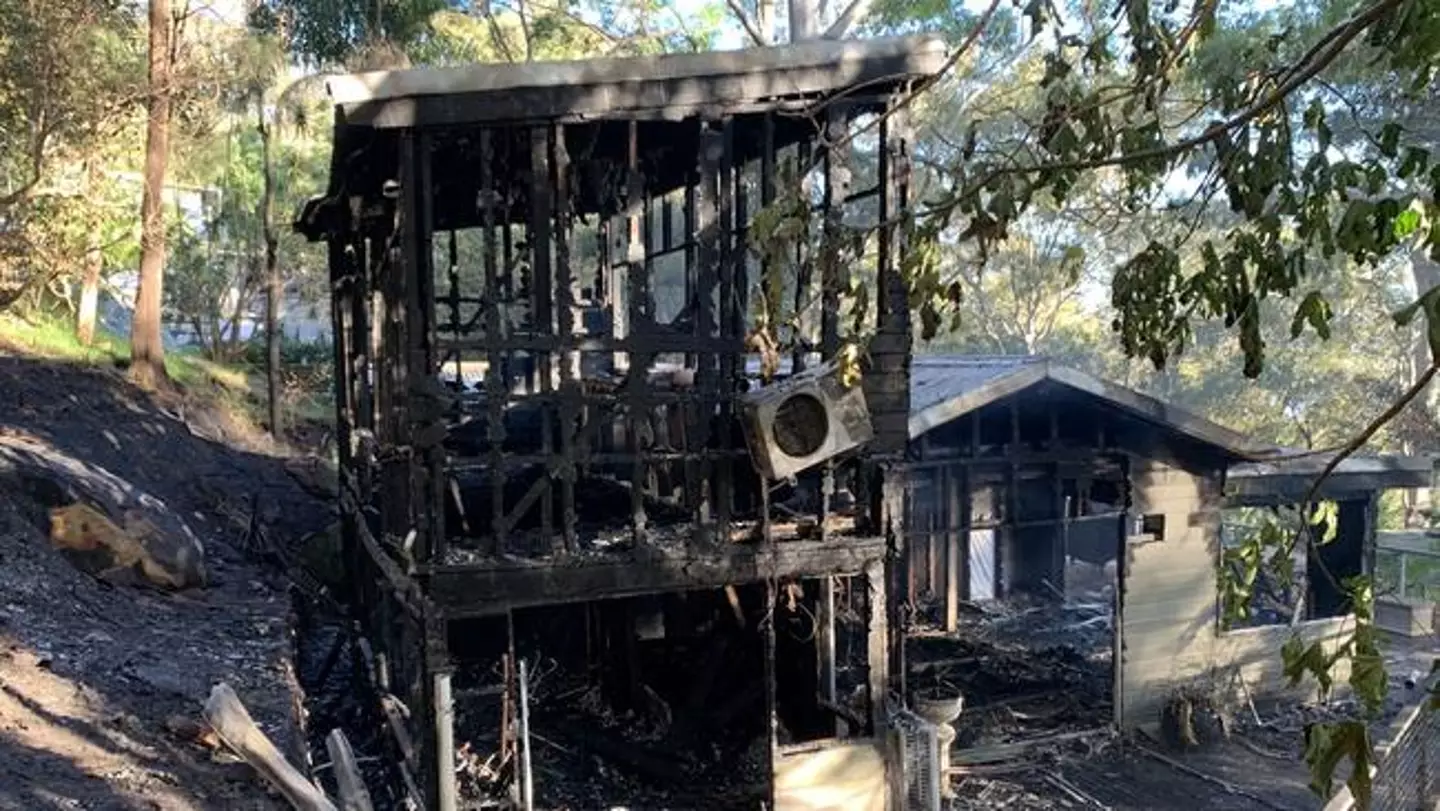 The state of the house after the fire.