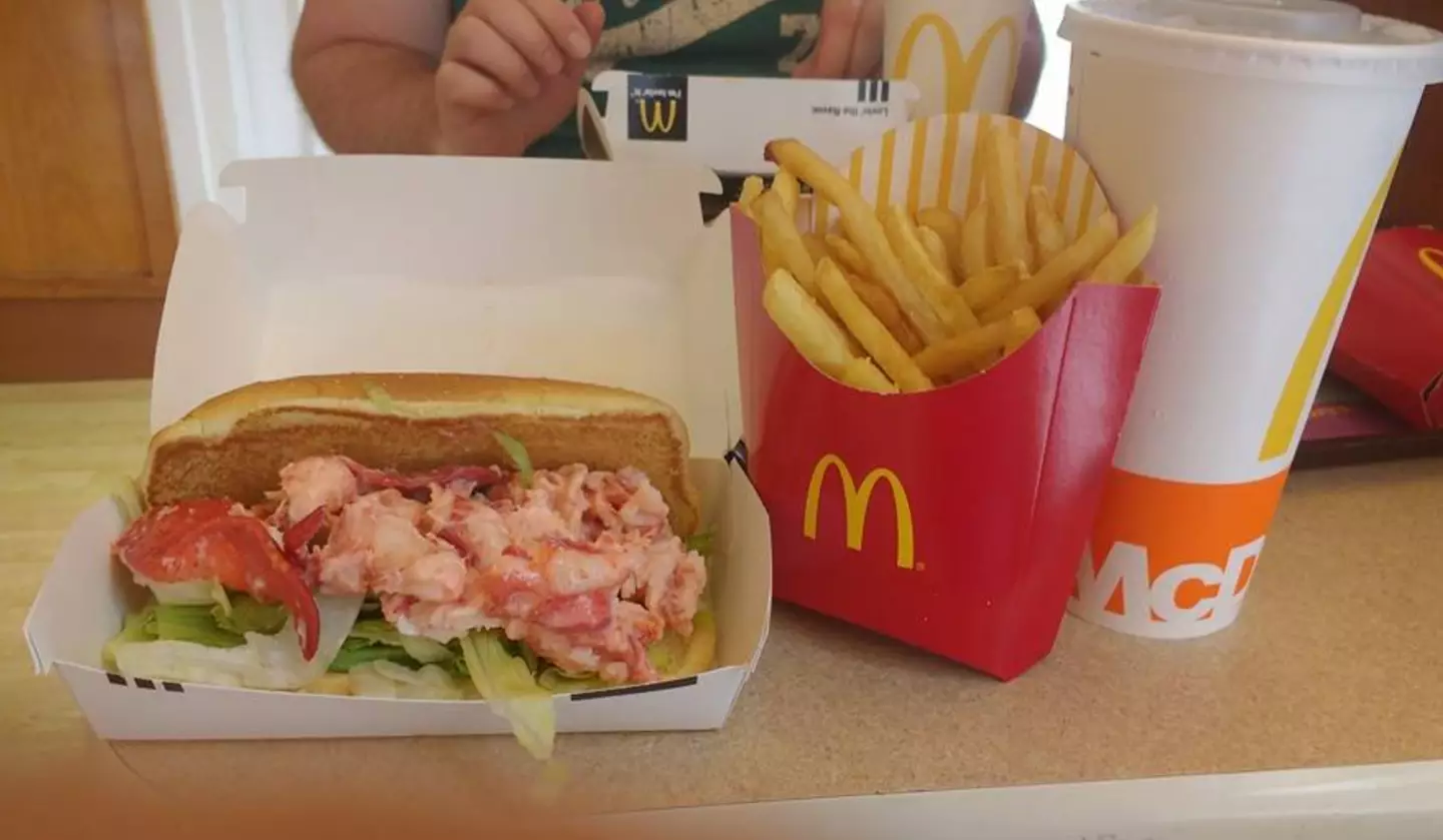 The lobster roll meal was available in select restaurants.