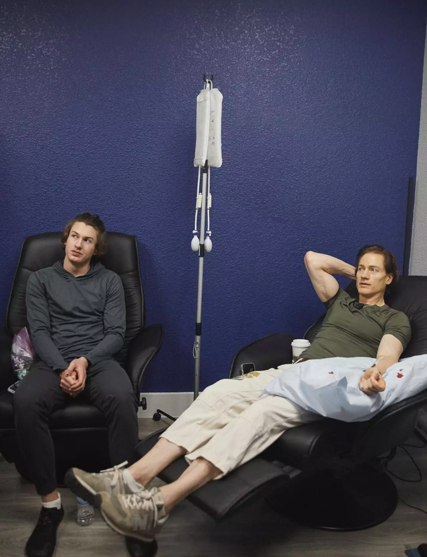 Johnson and his 17-year-old son.