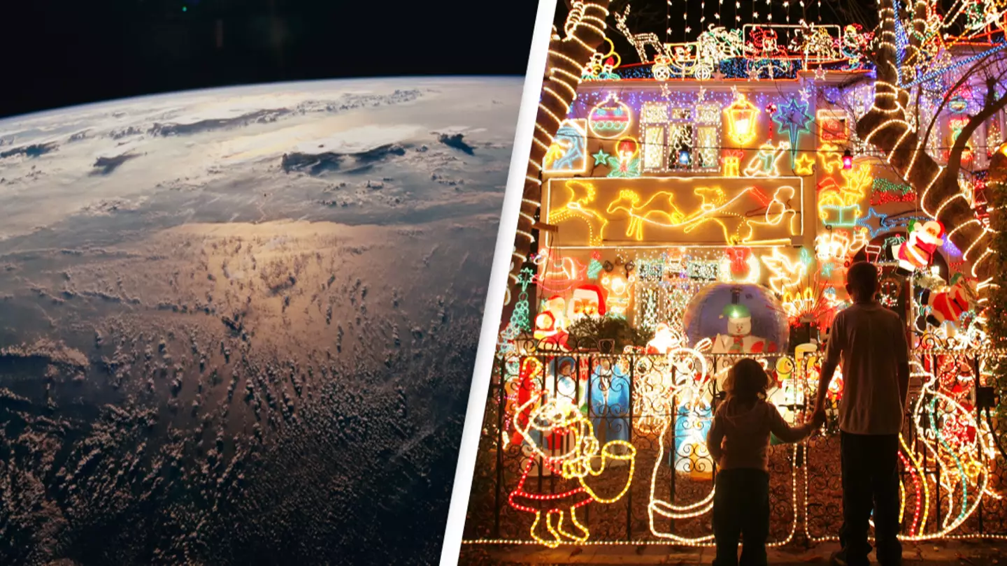 Scientists reveal how many Christmas lights you'd need to see it from space