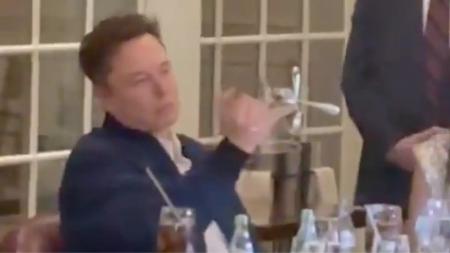 People baffled after bizarre video of Elon Musk playing with cutlery at Trump dinner goes viral