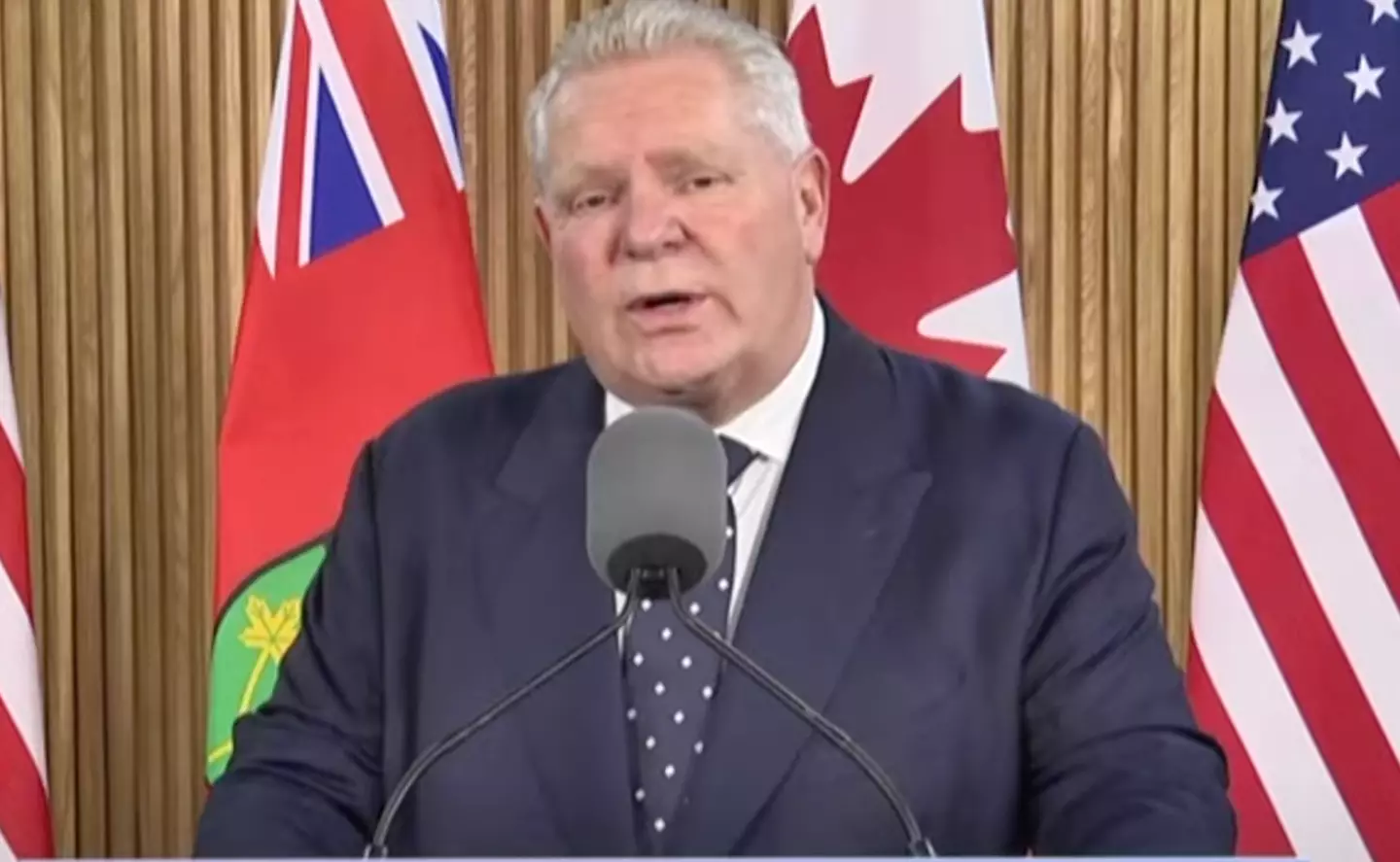 Let the man sleep (YouTube/ Premier of Ontario)