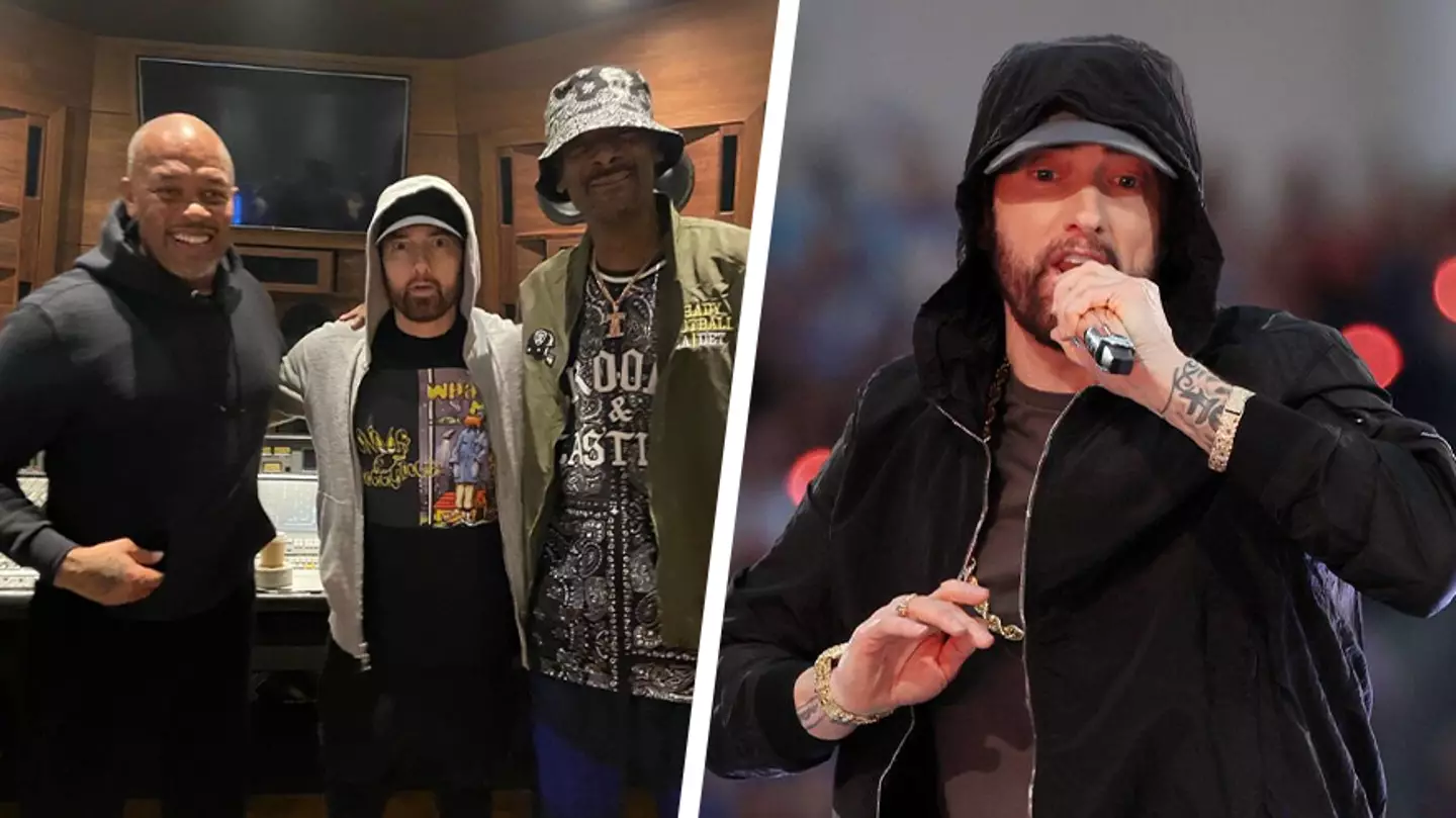 Eminem sparks rumours he's making music with Dr Dre and Snoop Dogg
