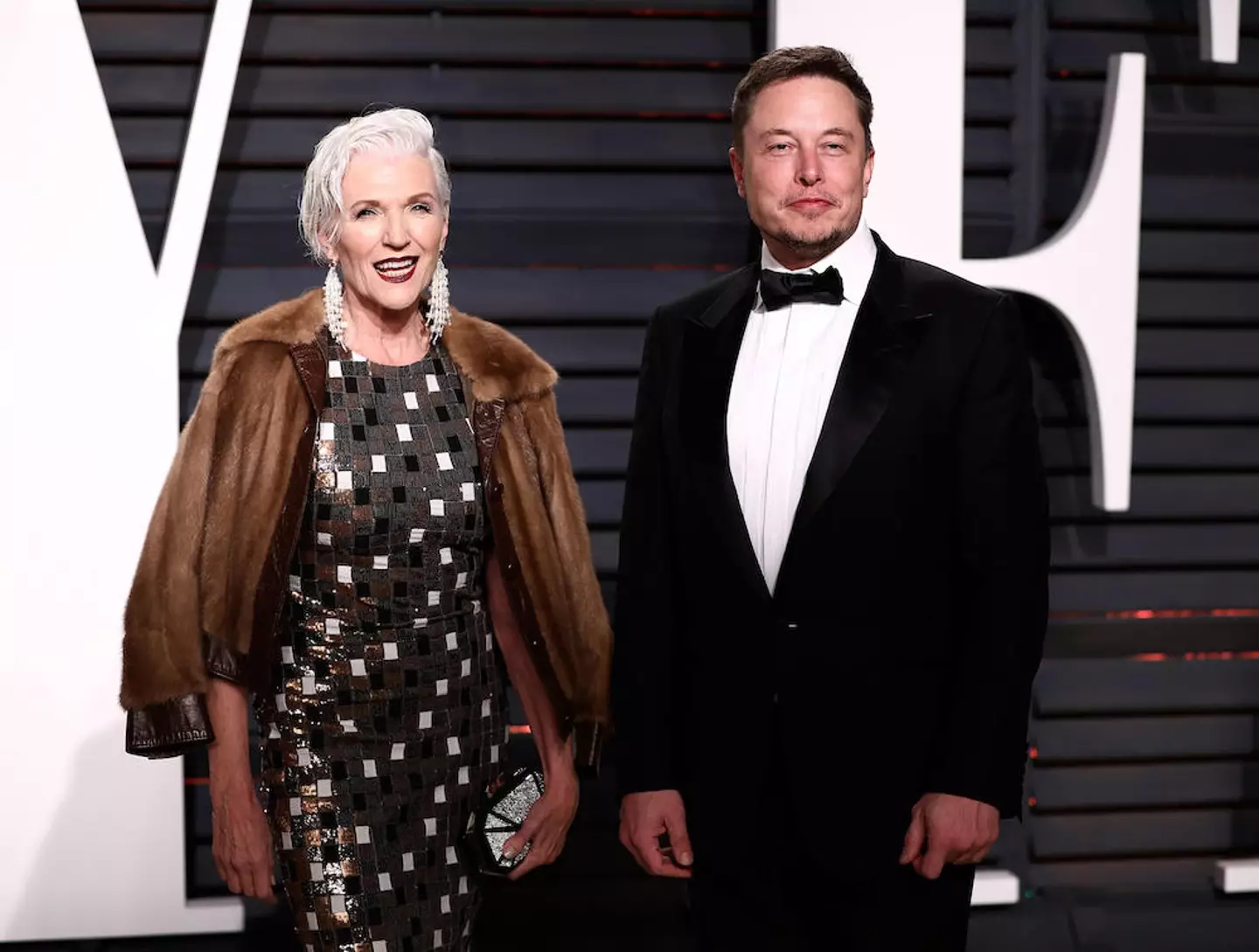 The Tesla founder with his mum Maye Musk.