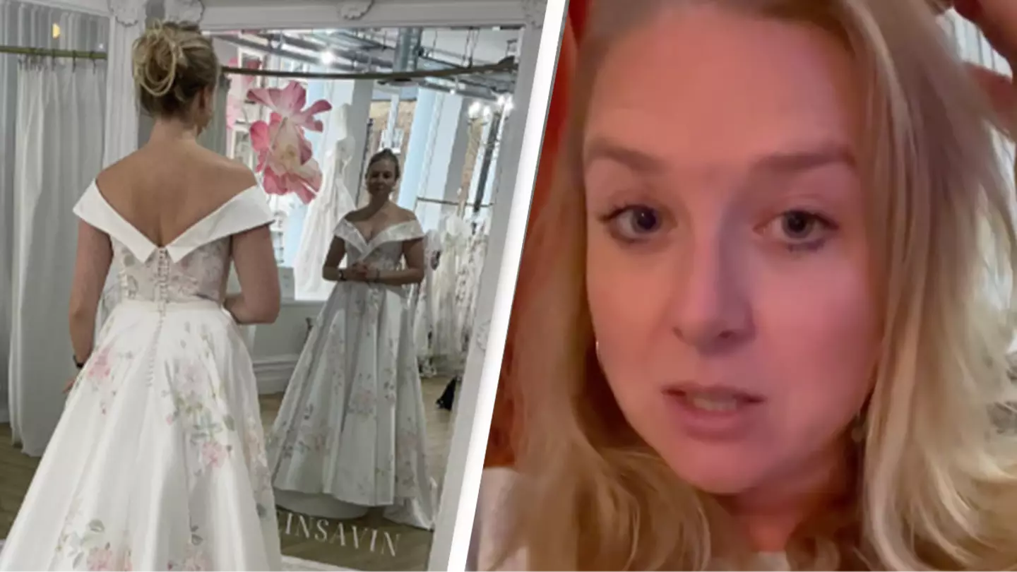 Woman captures 'glitch in the matrix' in wedding dress photo that has people seriously freaked out