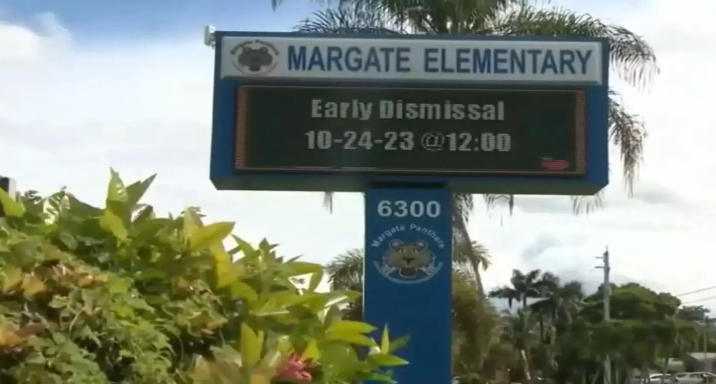 The incident took place at Margate Elementary School.