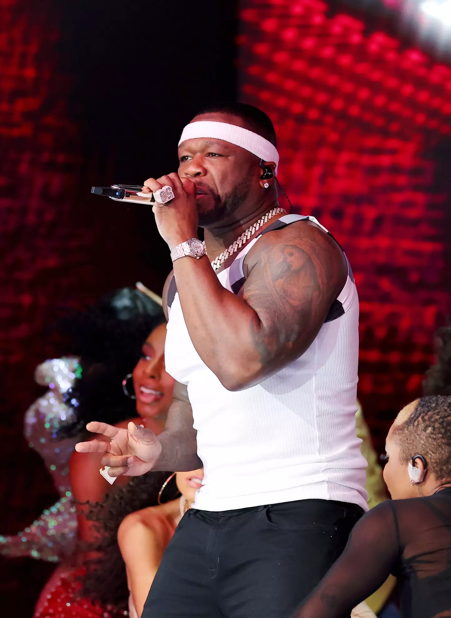 The rapper has made some bold claims regarding the performance. (Kevin C. Cox/Getty Images)