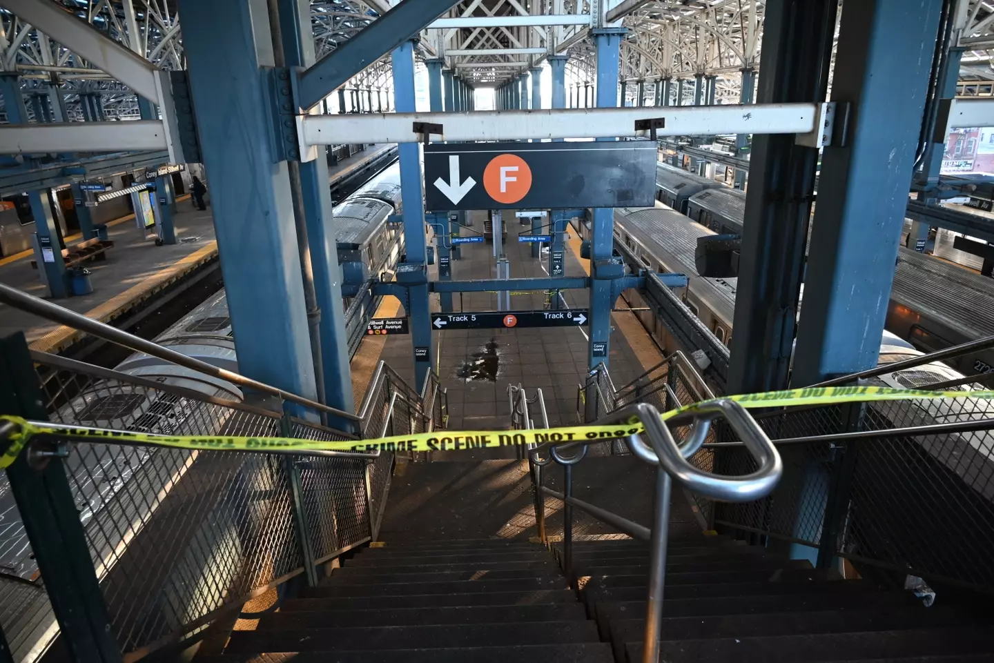 The woman who died at the scene is yet to be identified (Kyle Mazza/Anadolu via Getty Images)