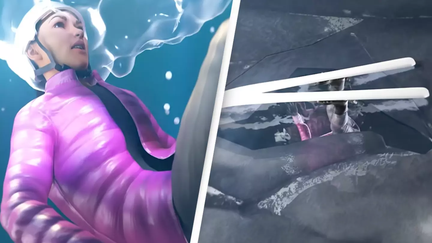 Terrifying simulation shows how woman survived 80 minutes trapped upside down under ice