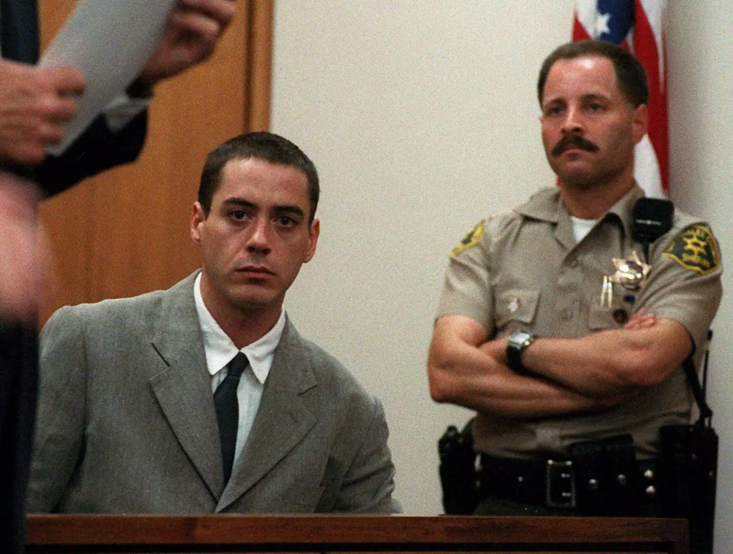 Downey Jr in court over drug charges in 1996.