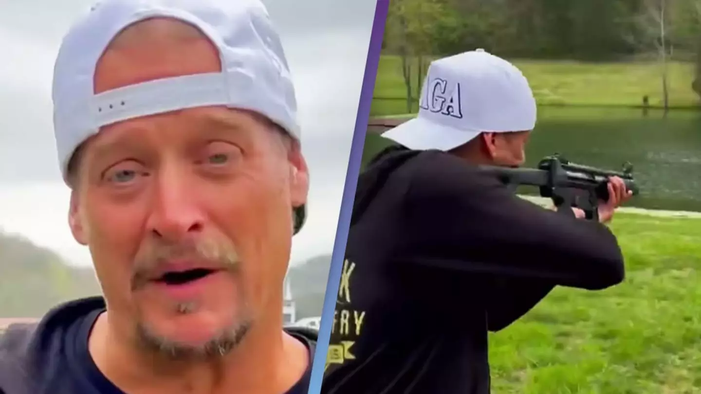 Kid Rock shoots gun at cans of Bud Light for partnering with transgender activist