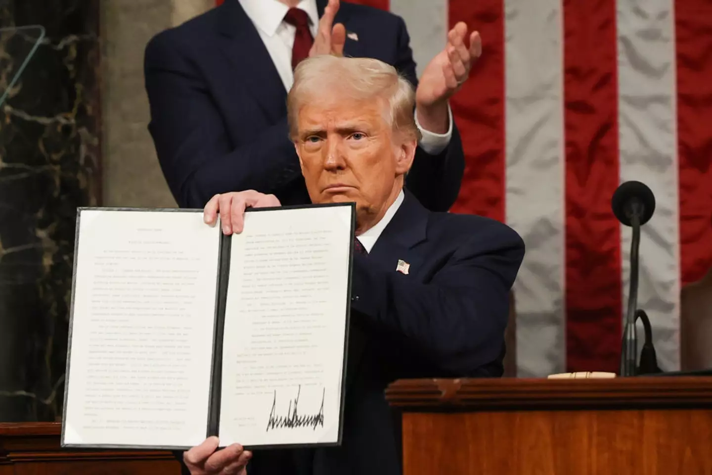 The US President has signed an executive order to crackdown on immigration in the US (Win McNamee/Getty Images)