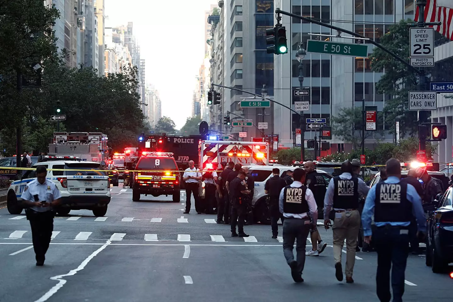 An investigation into the shooting and the possible motives is still ongoing, police say (JOHN LAMPARSKI/AFP via Getty Images)