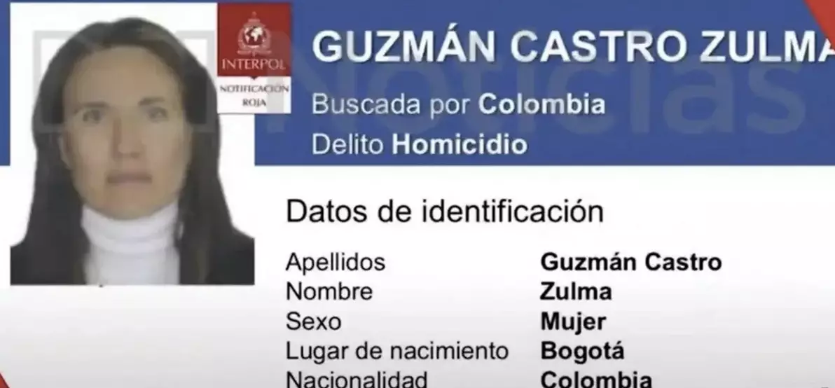 Castro has been wanted since she fled Colombia after the girl's deaths (Interpol)