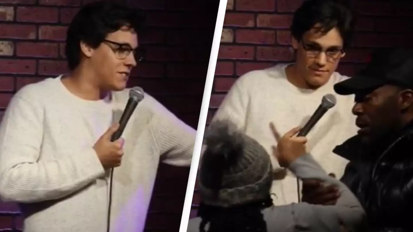 Comedian praised for the way he handles heckler who claims he's racist