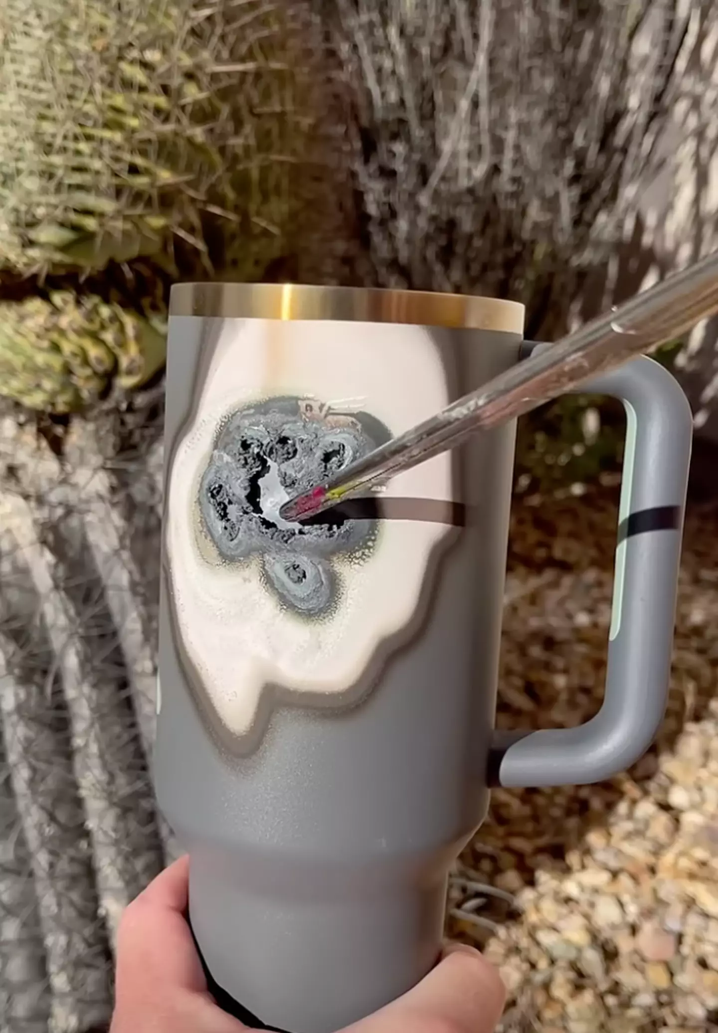 The last layer was too strong for the flames.